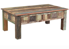 Rainbow Reclaimed Colored Coffee Table