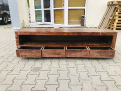 Boston Indian Reclaimed Wood Tv Cabinet Natural 45 x 180 x 55 cm