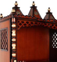 Sheesham Wood Handmade Mandir Home Temple In Brown