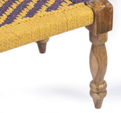 Indian Solid Wood Handmade Rajasthani Charpai Bench Khat Manjhi Woven Charpai Daybed