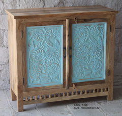 Kalah Hand Carved Solid Wooden Vanity Small Cabinet 100x90x40 KLA0106  -  