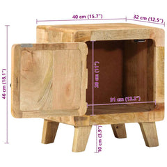 Mango Classic Handmade Solid Mango Wood Bedside Table 28