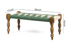 Indian Solid Wood Handmade Rajasthani Charpai Bench Khat Manjhi Woven Charpai Daybed