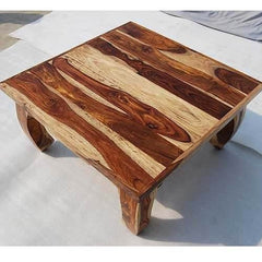 Natural Solid Wood Square Opium Coffee Table