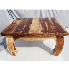 Natural Solid Wood Square Opium Coffee Table