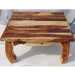 Natural Solid Wood Square Opium Coffee Table