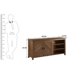 The Attic Loopa Solid Wood Sideboard Walnut