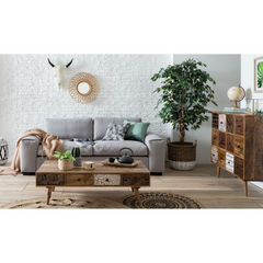 The Attic Mans Wooden Coffee Table Honey