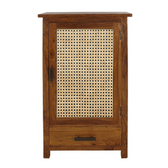 The Attic Sheesham Mini Glazed Cane Bookcase Honey