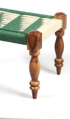 Indian Solid Wood Handmade Rajasthani Charpai Bench Khat Manjhi Woven Charpai Daybed