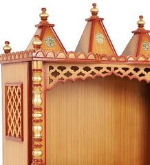 Sheesham Wood Handmade Mandir Home Temple In Brown