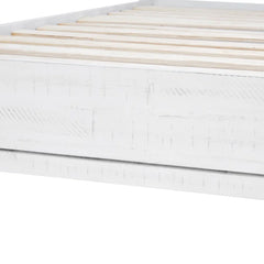 The Gileteen Solid Wood King Sized Bed in Rustic White