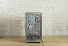 Indian Vintage Solid Wood Hand Carved Cupboard Cabinet