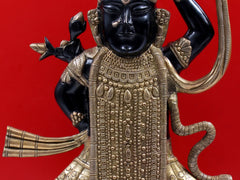 Indian Lord Shri Krishna as Shrinath Ji Brass Statue