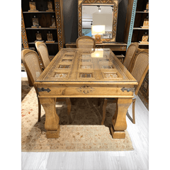 Mughal Hand Painted and Hand Carved Solid Wood Dining Table 12