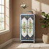 Mughal Indian Hand Painted Solid Wood Cabinet D132