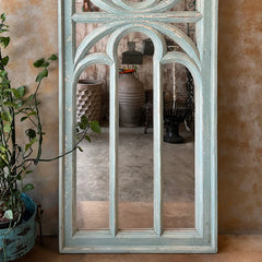 Vintage Hand Carved Solid Wood Tall Mirror Frame 93
