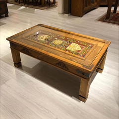 Mughal Hand Painted Solid Wood Coffee Table C26