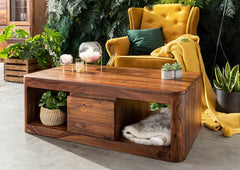 Indian Hand Carved Sheesham Wood Coffee Table C112