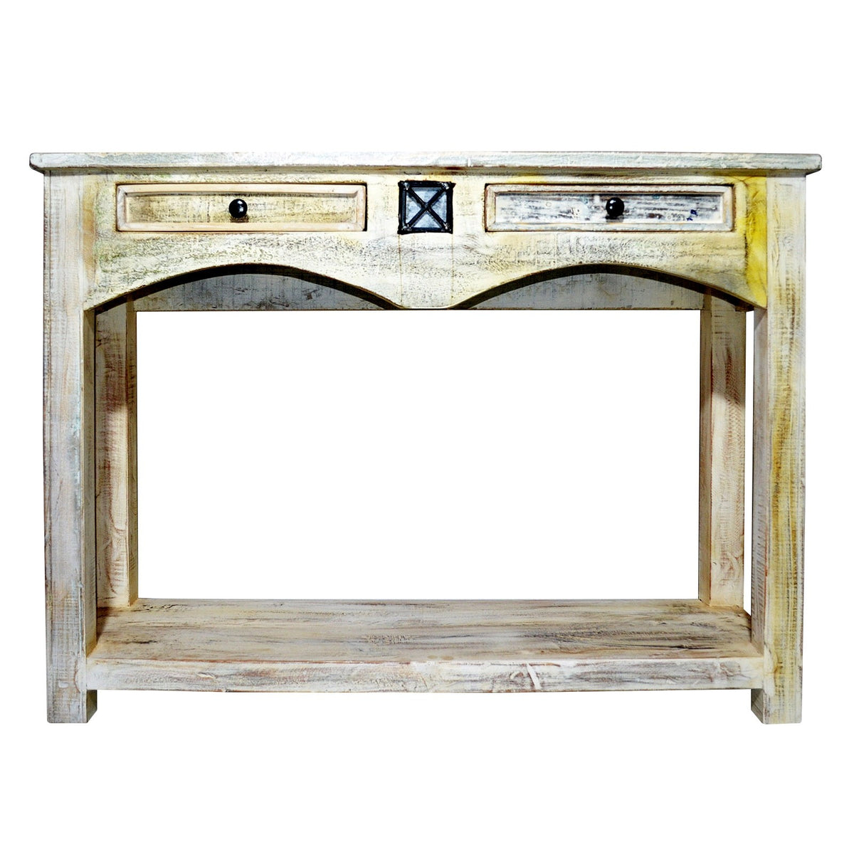 RUSTICA Reclaimed Timber 2 Drawers Console Table