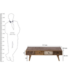 The Attic Mans Wooden Coffee Table Honey