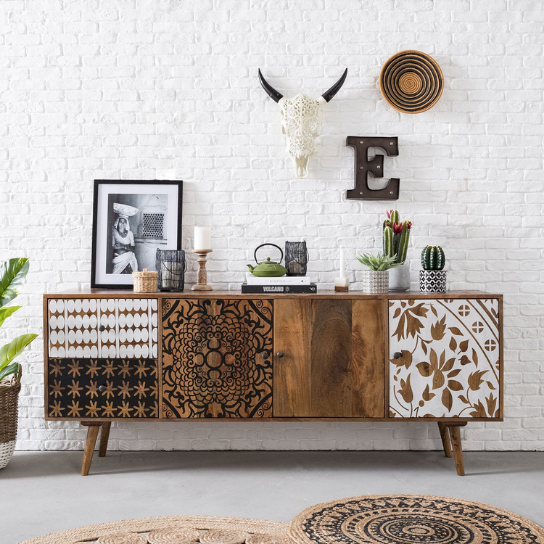 The Attic Mans Solid Wood Sideboard Honey