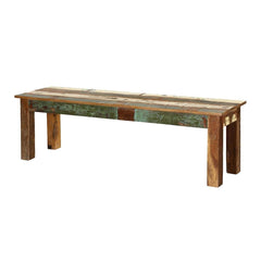 Liberty Rainbow Reclaimed Wood Long Dining Bench Natural