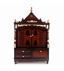 Sheesham Wood Handmade Mandir Home Temple In Brown