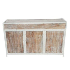 Angle Industrial Iron 2 Door 3 Drawers Sideboard Whitewash