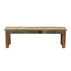 Liberty Rainbow Reclaimed Wood Long Dining Bench Natural