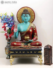 Indian Gautam Buddha Tibetan Buddhist Buddha In Brass Statue