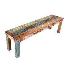 Liberty Reclaimed Wood Backless Dining Bench Multi Colors