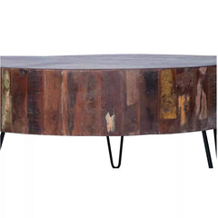 Aspen Indian Metal and Reclaimed Wood Coffee Table C3