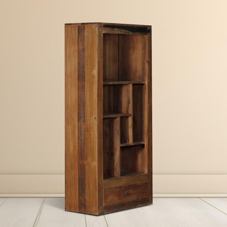Indian Hand Carved Reclaimed Solid Wood Bookshelf B39