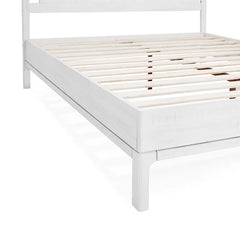 The Gileteen Solid Wood King Sized Bed in Rustic White