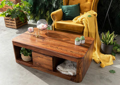 Indian Hand Carved Sheesham Wood Coffee Table C112