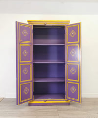 Avani Indian Hand Painted Solid Wood Cabinet Wardrobe D75