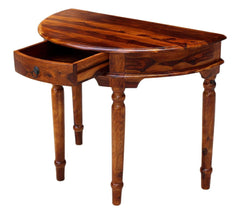 COLONIAL SEMI CIRCULAR COLONIAL WOODEN CONSOLE