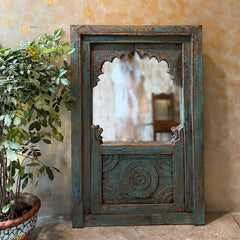 Vintage Hand Carved Solid Wood Mirror Frame 94