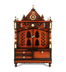 Sheesham Wood Handmade Mandir Home Temple In Brown