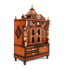 Sheesham Wood Handmade Mandir Home Temple In Brown