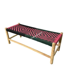 Indian Solid Wood Handmade Rajasthani Charpai Bench Khat Manjhi Woven Charpai Daybed