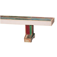 Liberty Reclaimed Wood Double Pedestal Bench Multi Colors