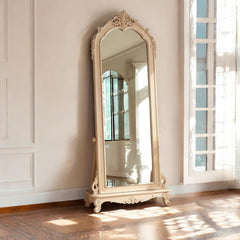 Arched Antique Vintage Hand Carved Solid Wooden Full Length Mirror Frame 44