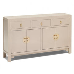 Golden Dragon Oriental Painted Solid Wood Grey Large Sideboard 160x40x85cm