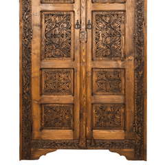 Indian Hand Carved Solid Wooden Cupboard Wardrobe D43