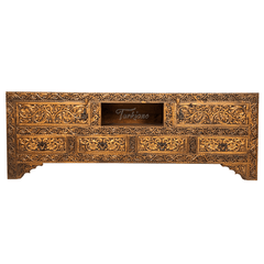Indian Hand Carved Solid Wooden TV Unit 04