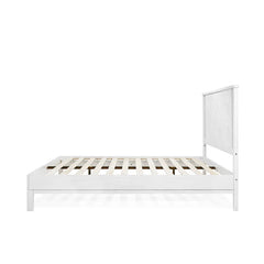 The Gileteen Solid Wood King Sized Bed in Rustic White