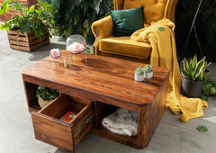 Indian Hand Carved Sheesham Wood Coffee Table C112