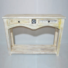 RUSTICA Reclaimed Timber 2 Drawers Console Table